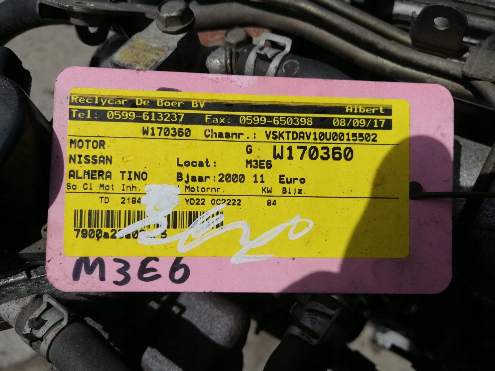 Moteur YD22DDT — vue 2